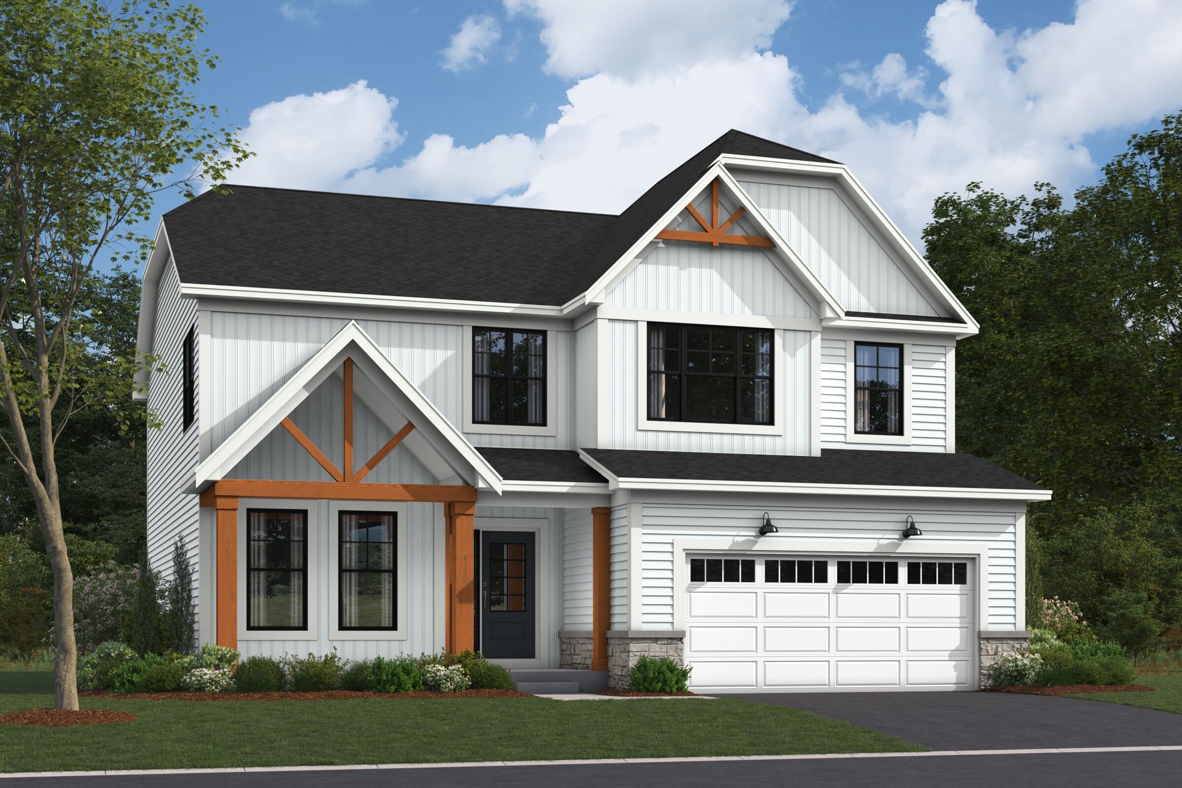 Easton Elevation Rustic Farmhouse