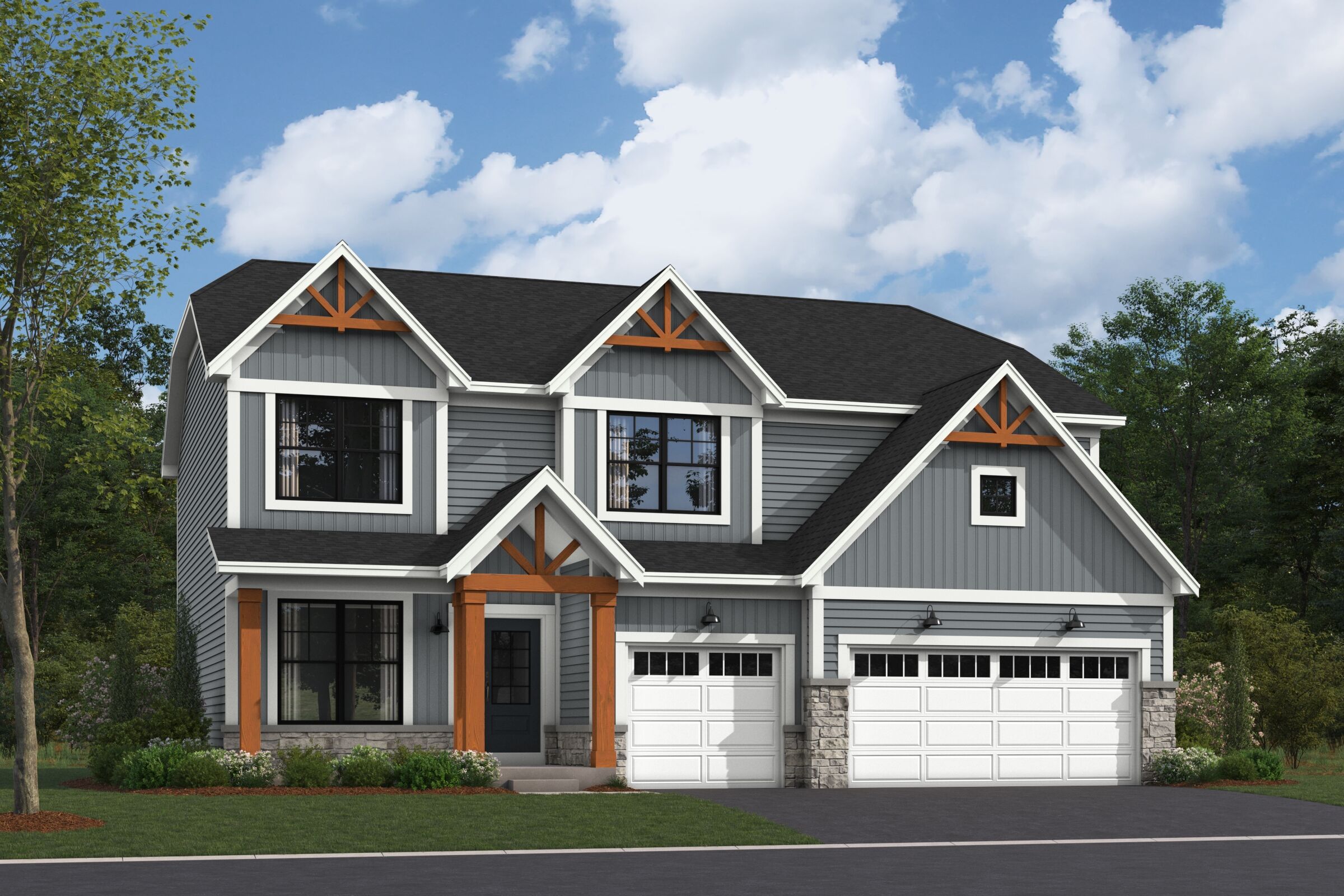 Essex Elevation Rustic Farmhouse