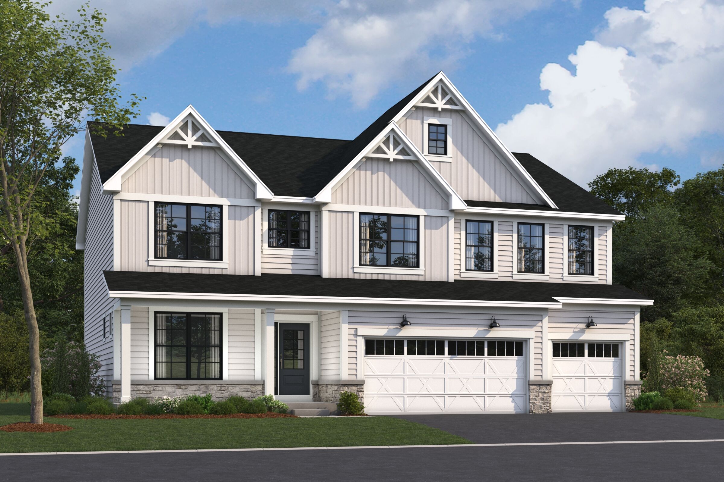 Lyndale Elevation Urban Farmhouse