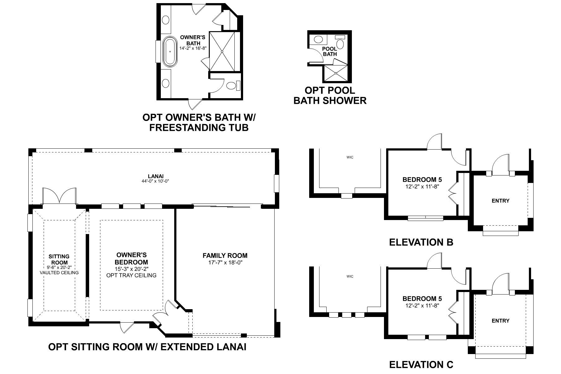 Serenity First Floor Options