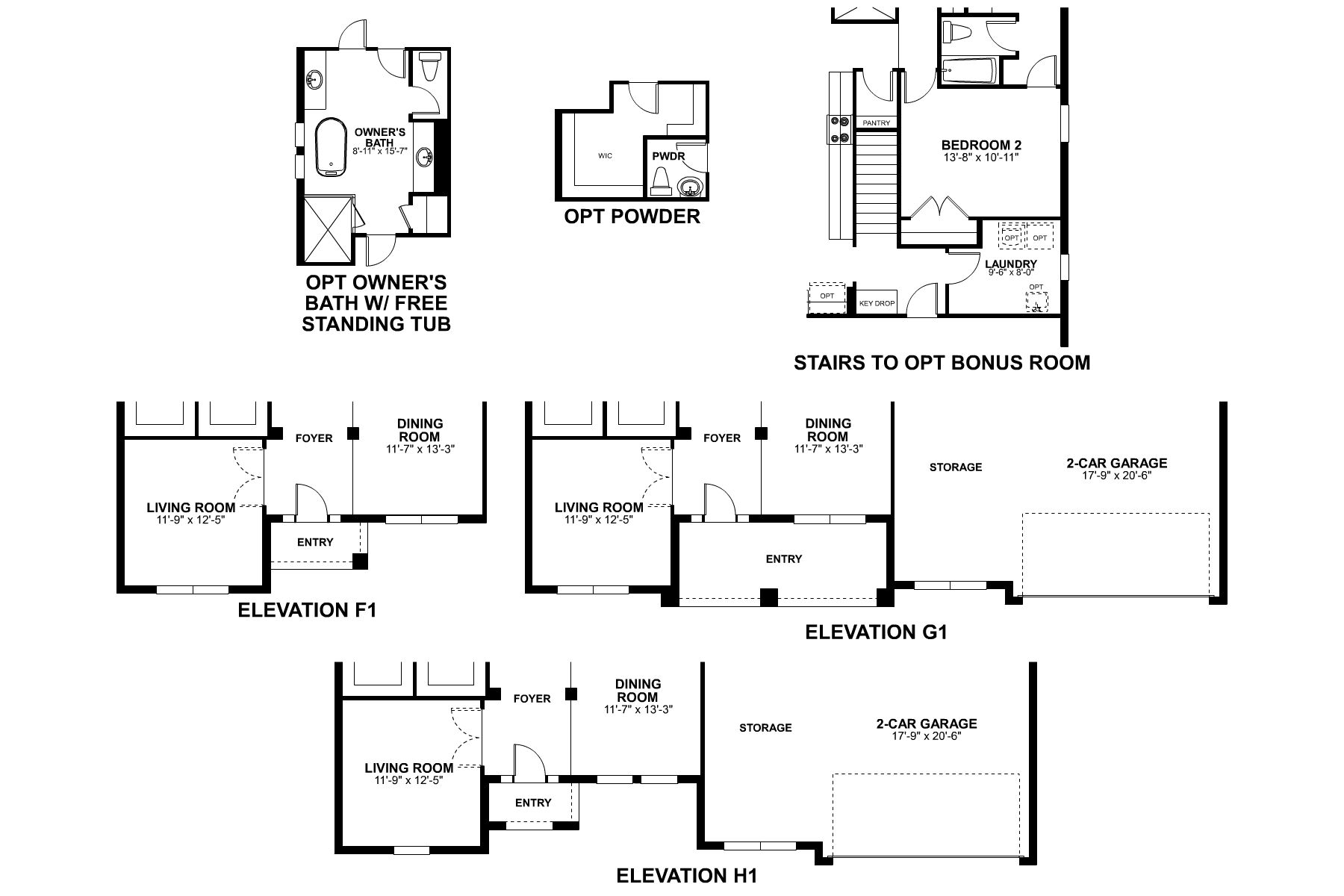 Brookhaven First Floor Options