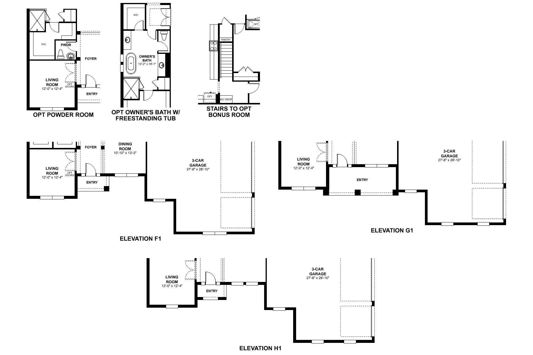 Brookhaven First Floor Options