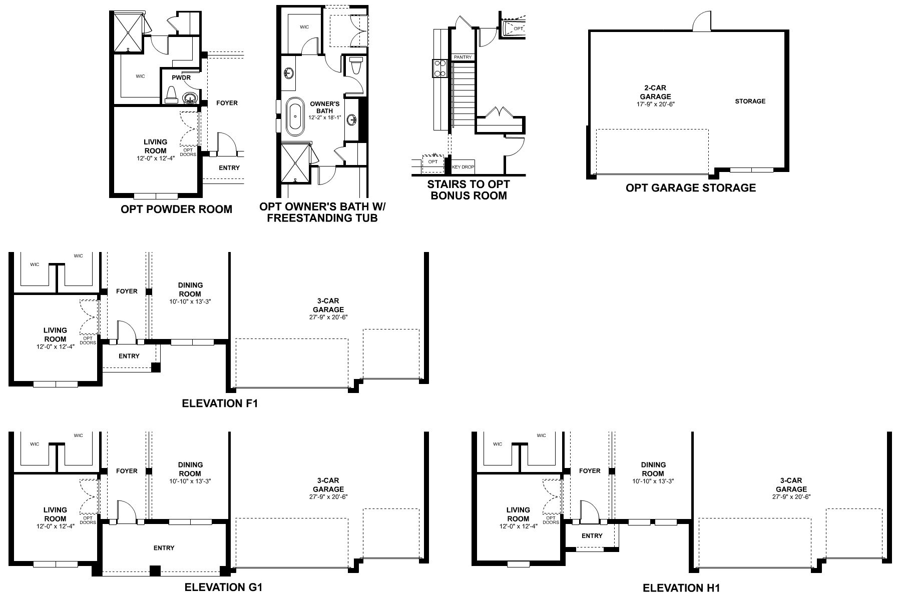 Brookhaven First Floor Options