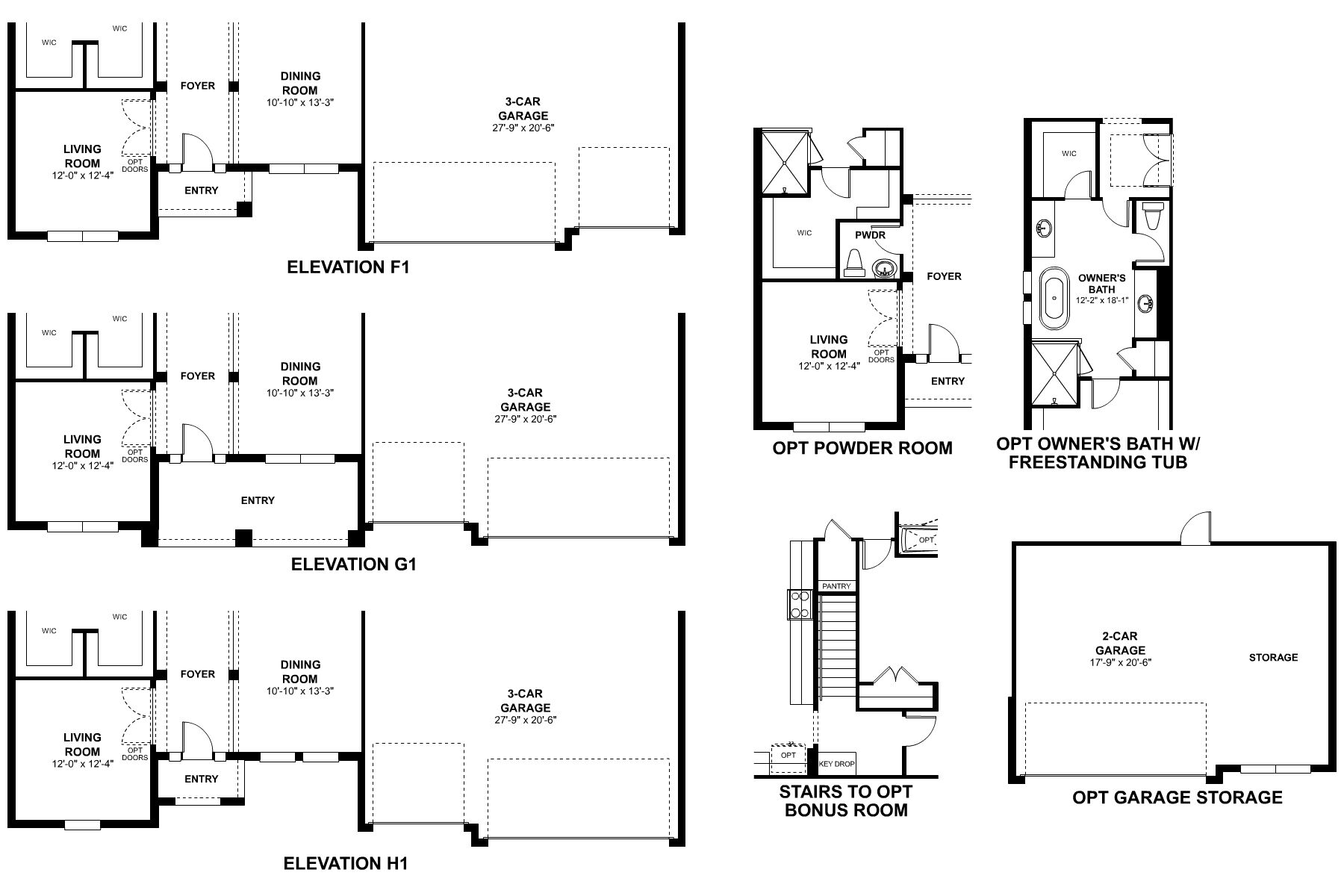 Brookhaven First Floor Options