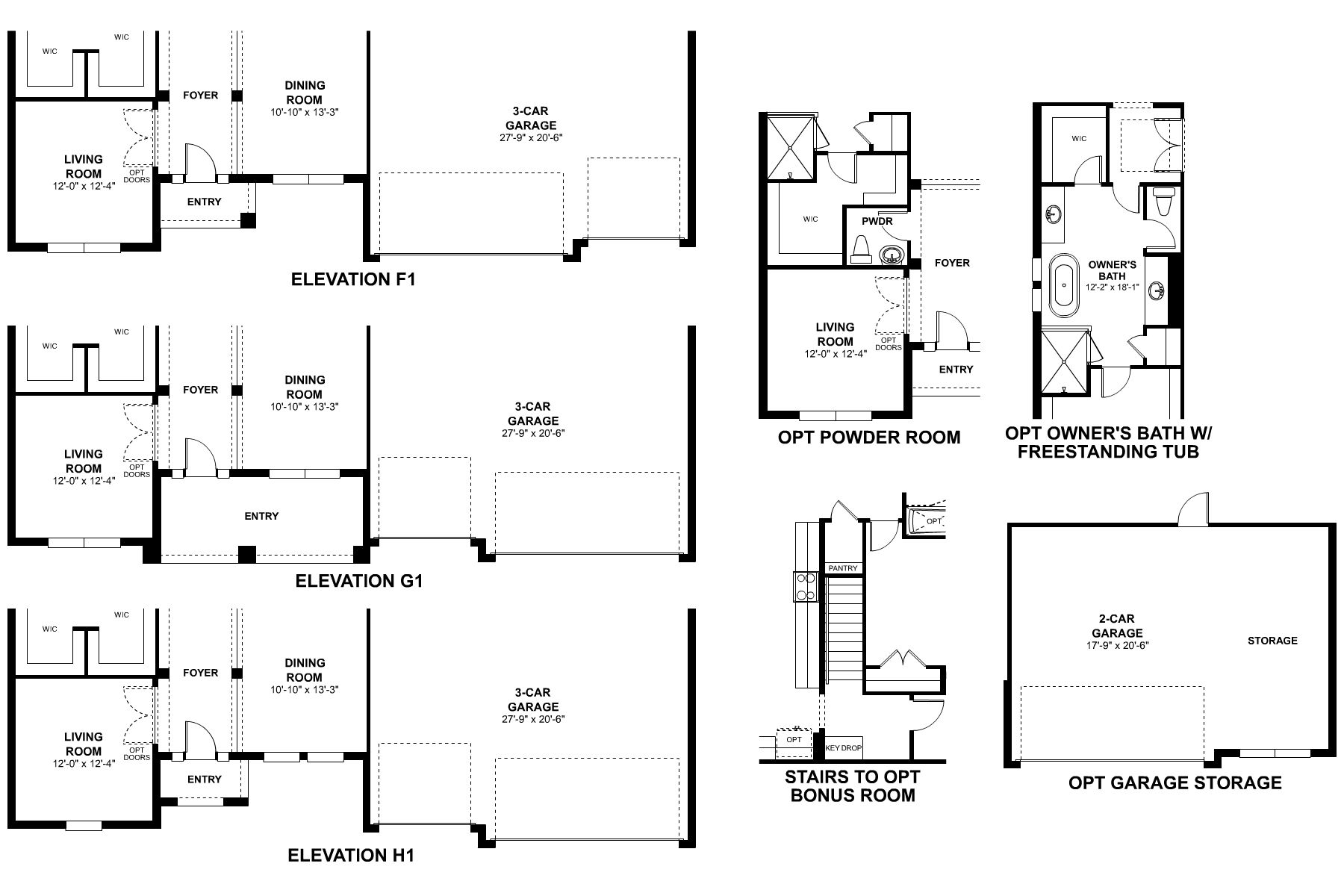 Brookhaven First Floor Options