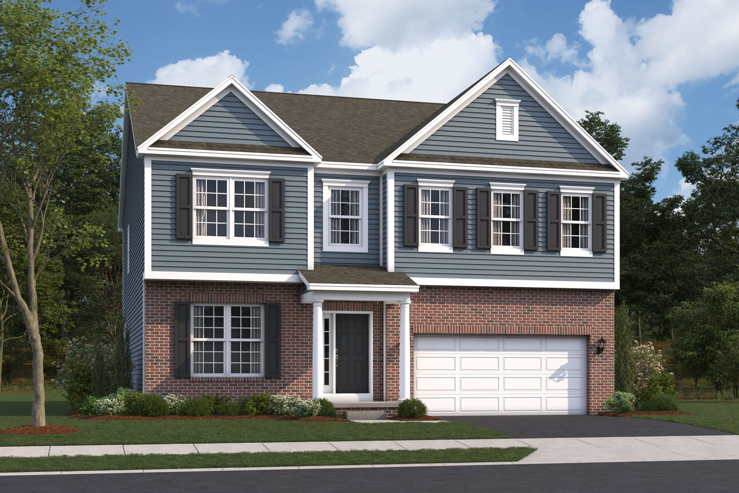 Emory Elevation A with Brick