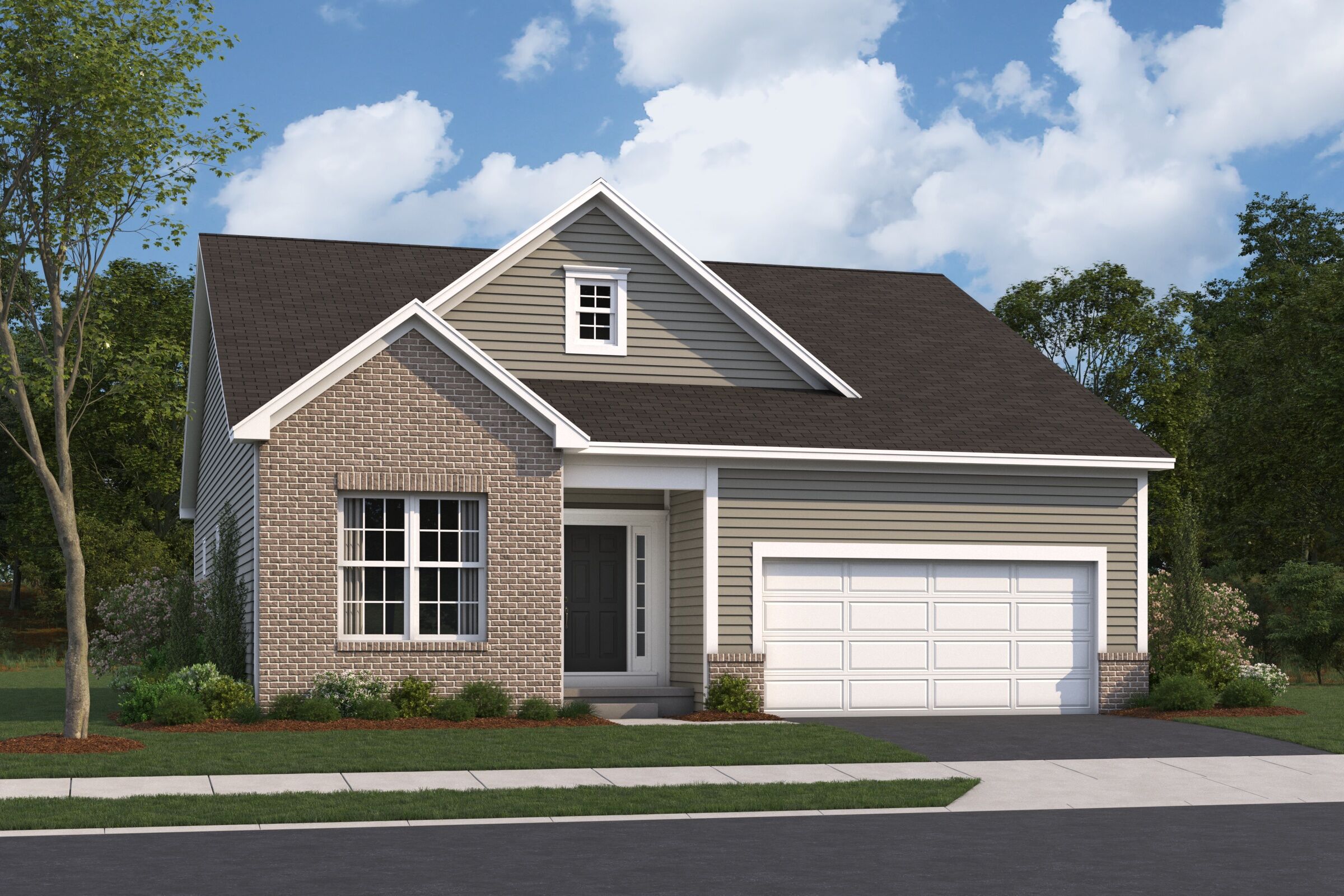 Fremont Elevation A with Brick