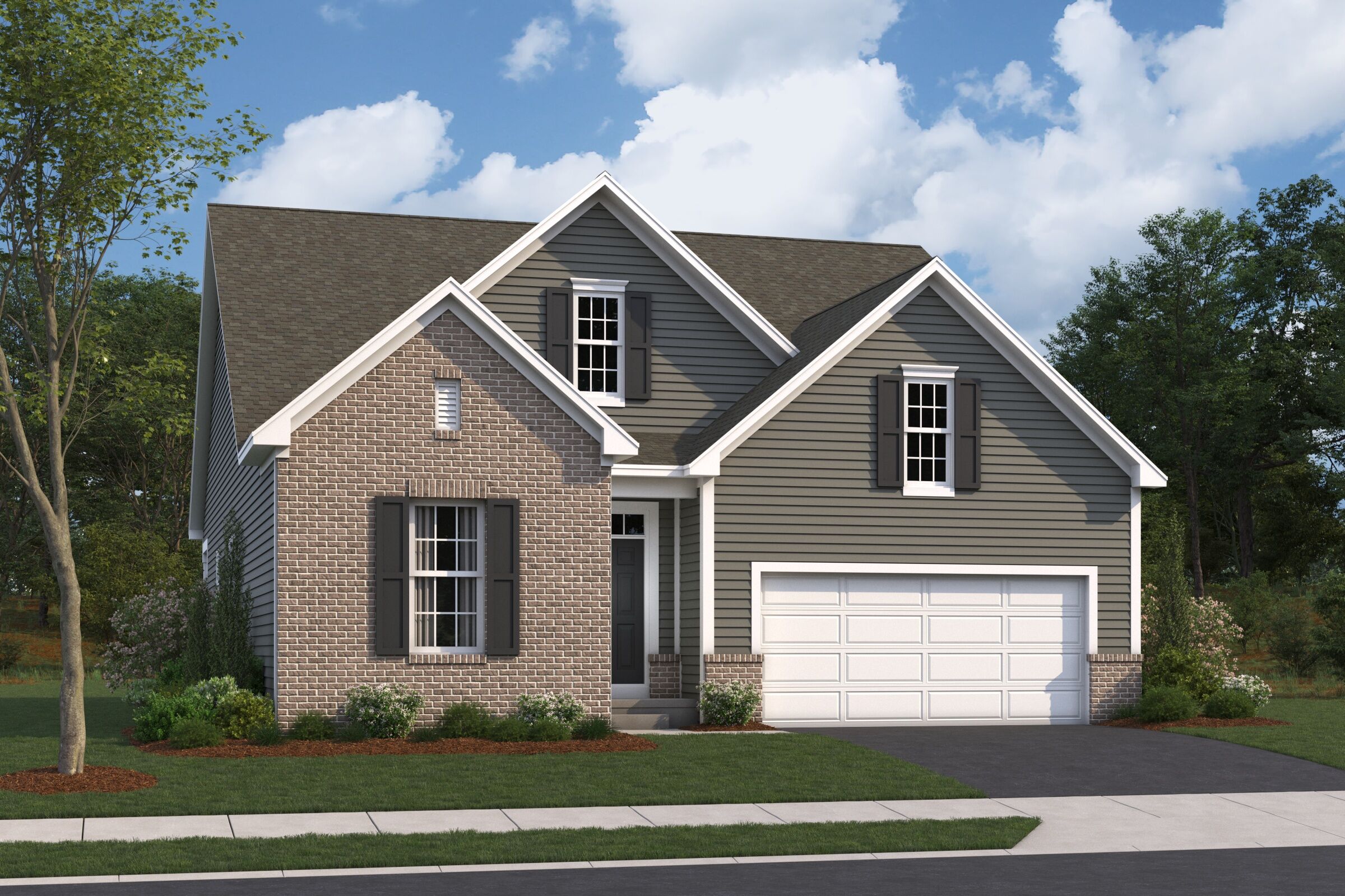 Grandview Elevation A with Brick