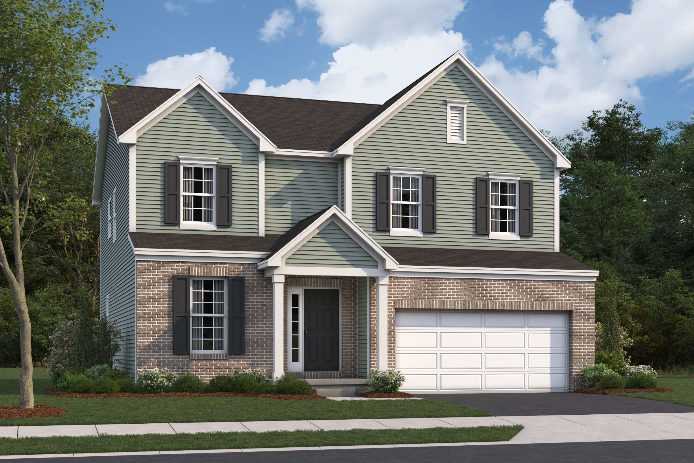 Madison Elevation A with Brick