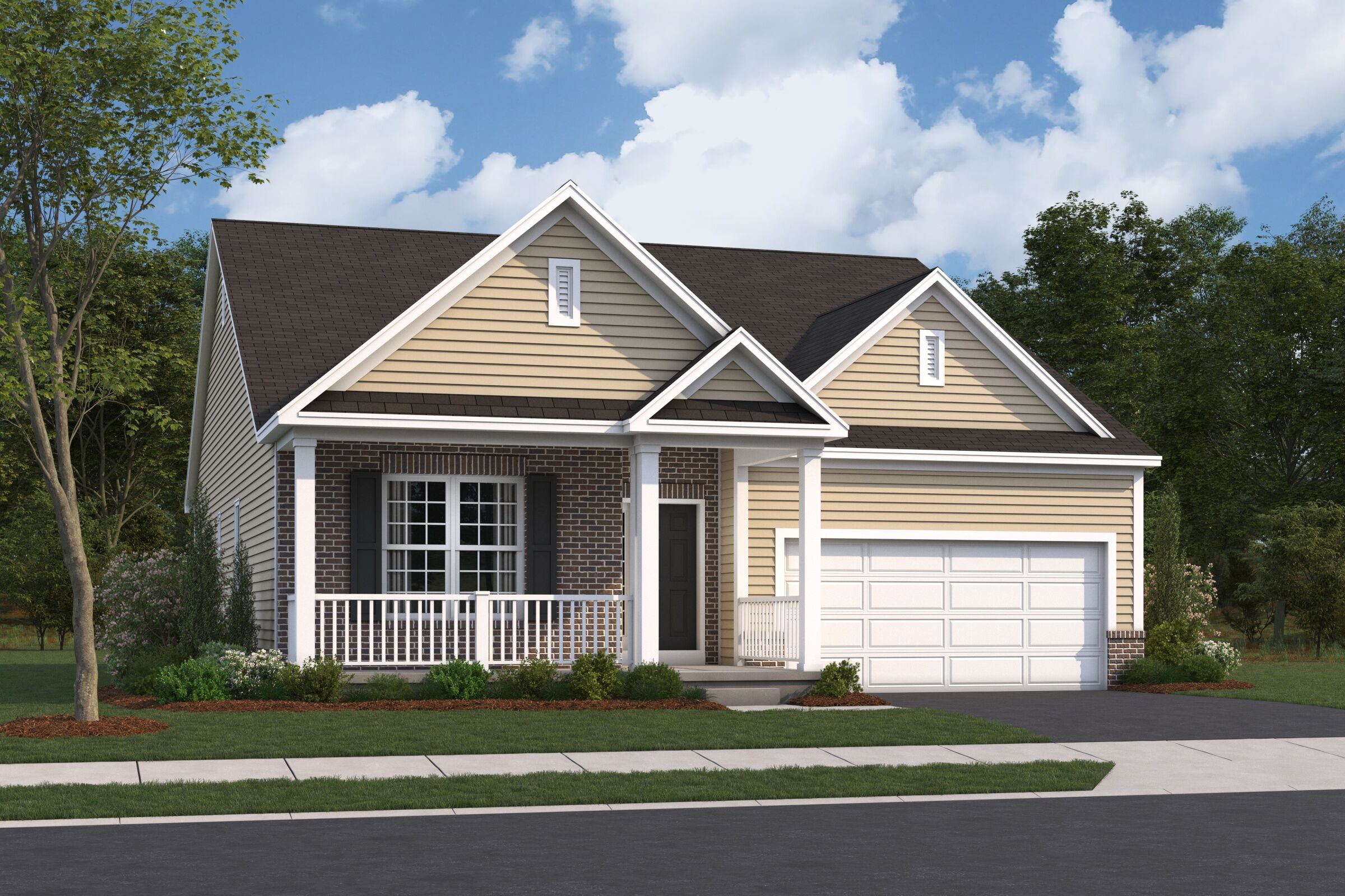 Riverside Elevation A with Brick