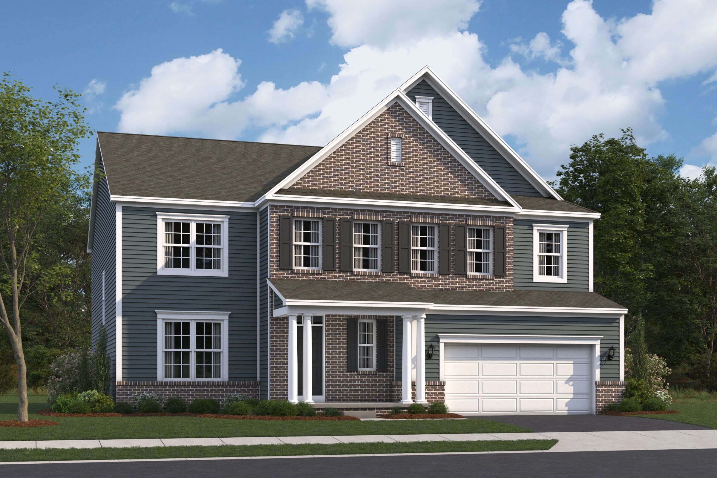 Vanderbilt Elevation A with Brick