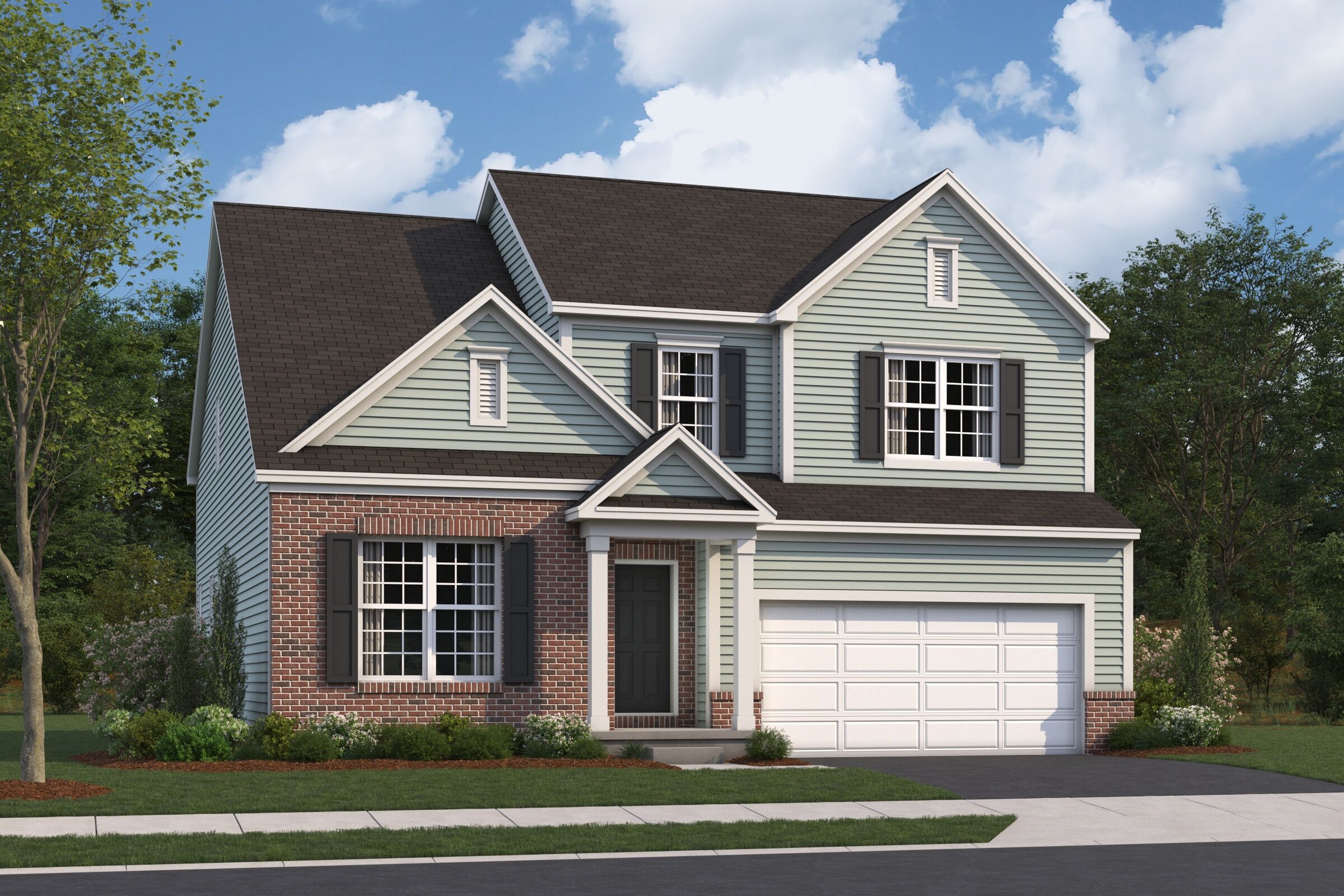 Worthington Elevation A with Brick