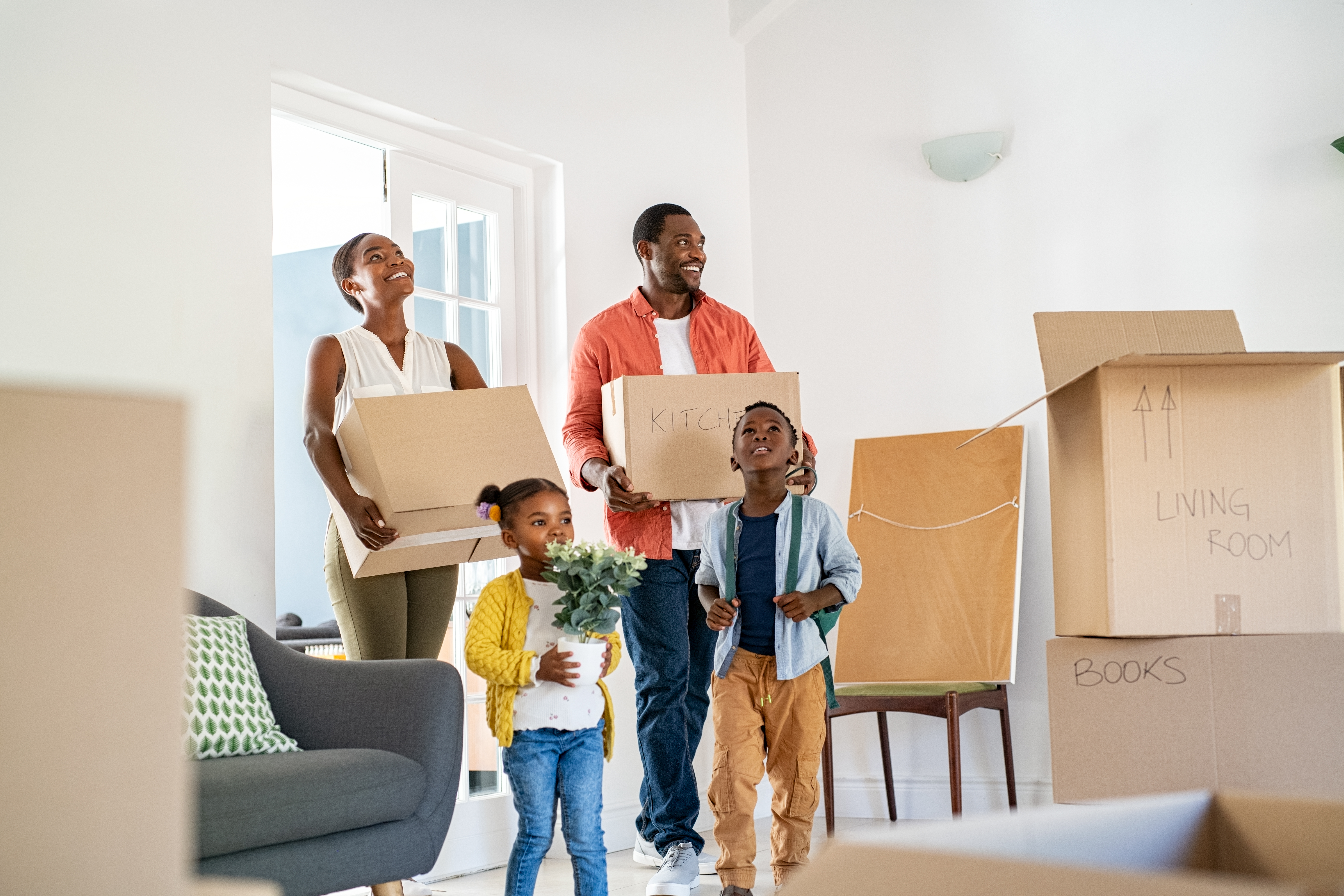 Family Moving Into New Home