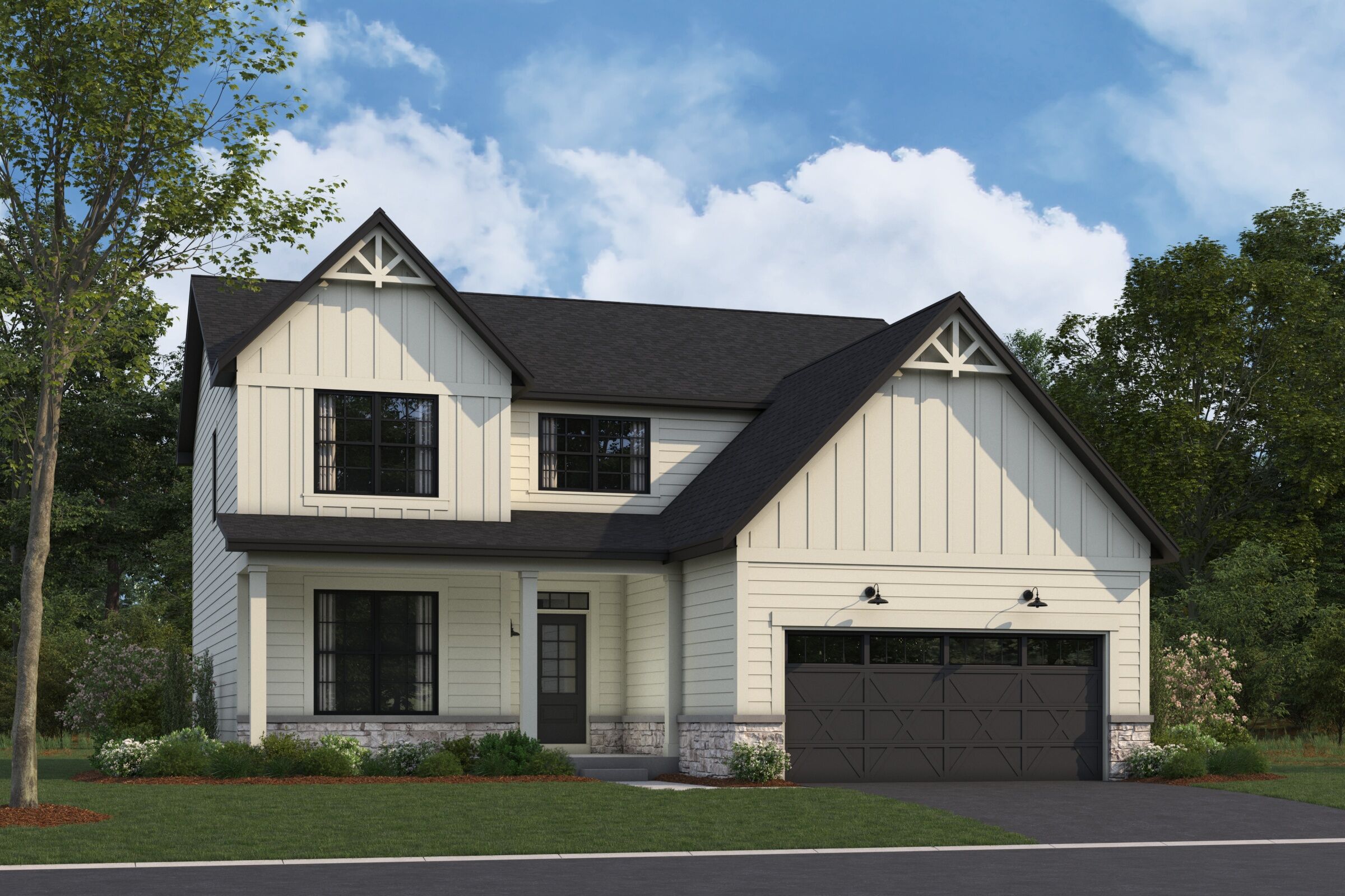 Barclay Elevation Urban Farmhouse