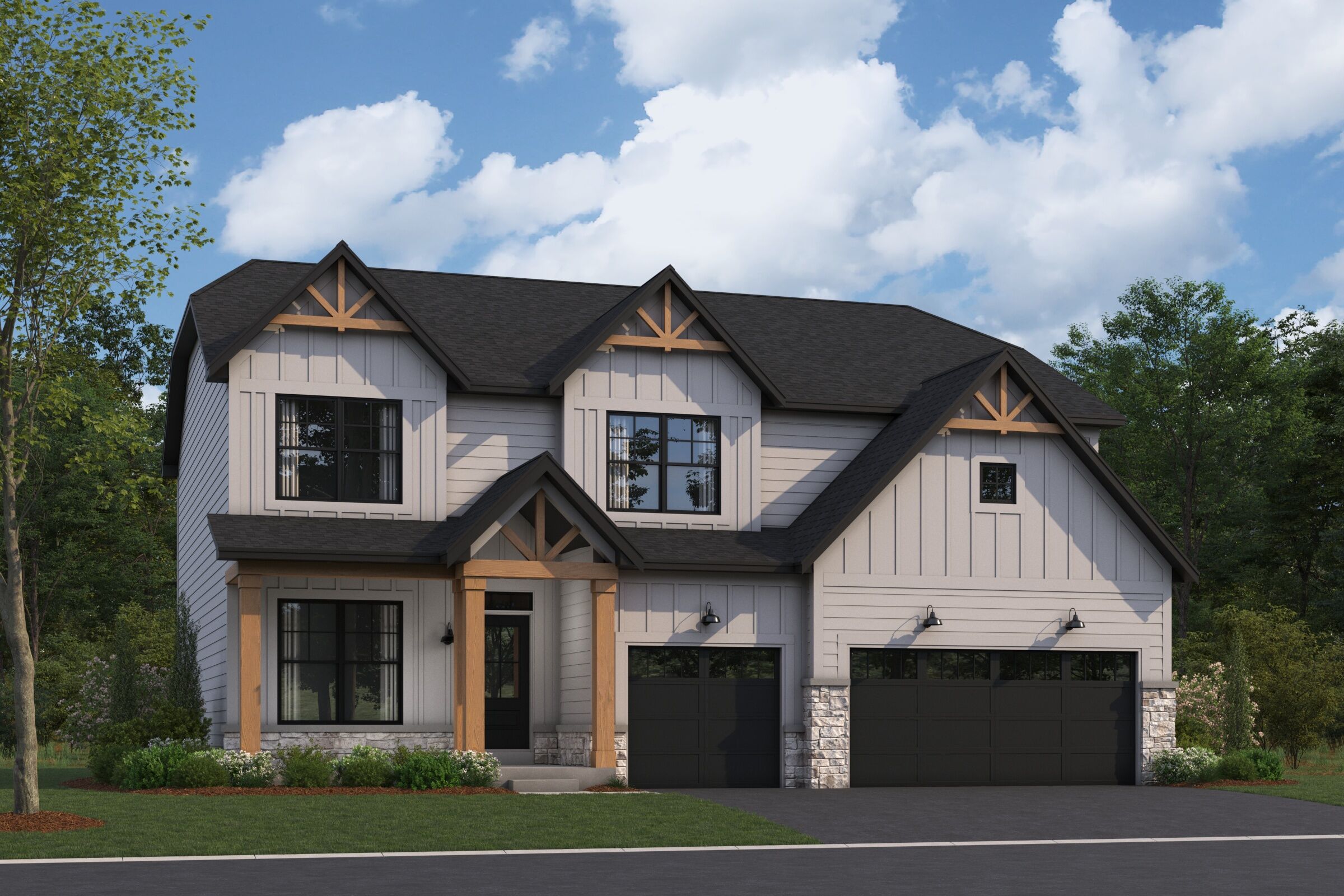 Essex Elevation Rustic Farmhouse