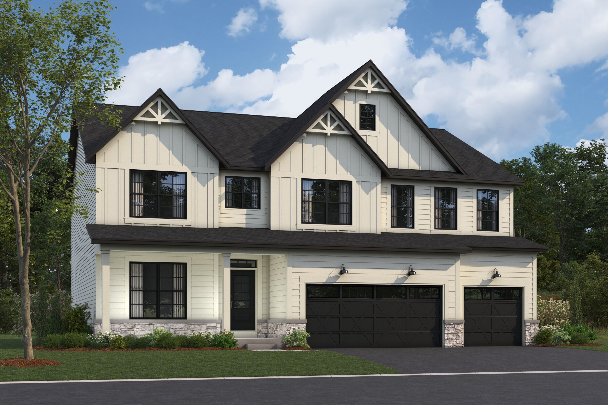 Lyndale Elevation Urban Farmhouse