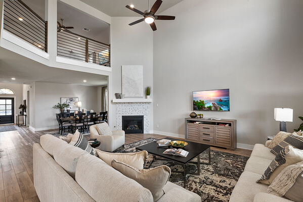 Image of a 2-story great room inside an M/I model home