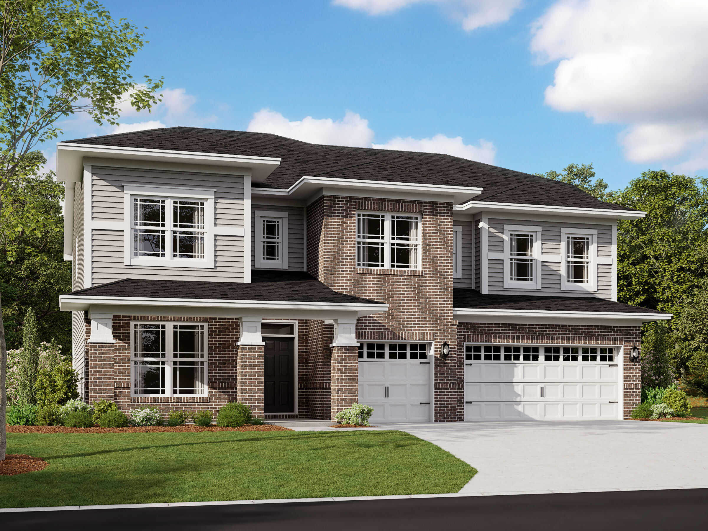 Ainsley II Elevation H with Optional Brick