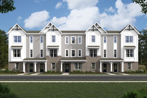 3 Story Townhome Elevation Farmhouse