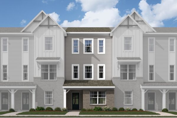 3 Story Townhome Elevation Farmhouse