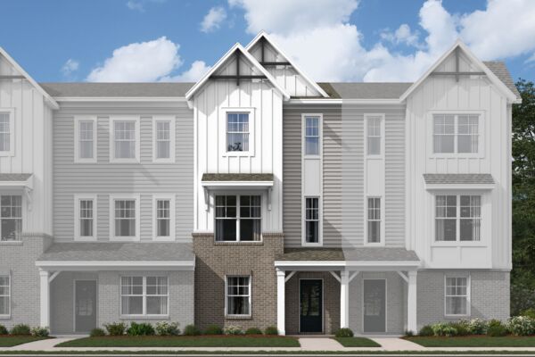 3 Story Townhome Elevation Farmhouse