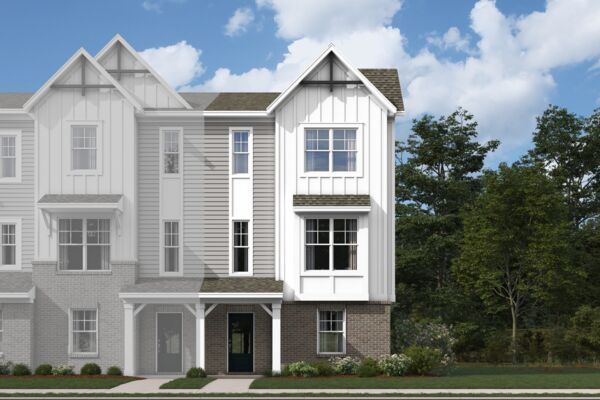 3 Story Townhome Elevation Farmhouse