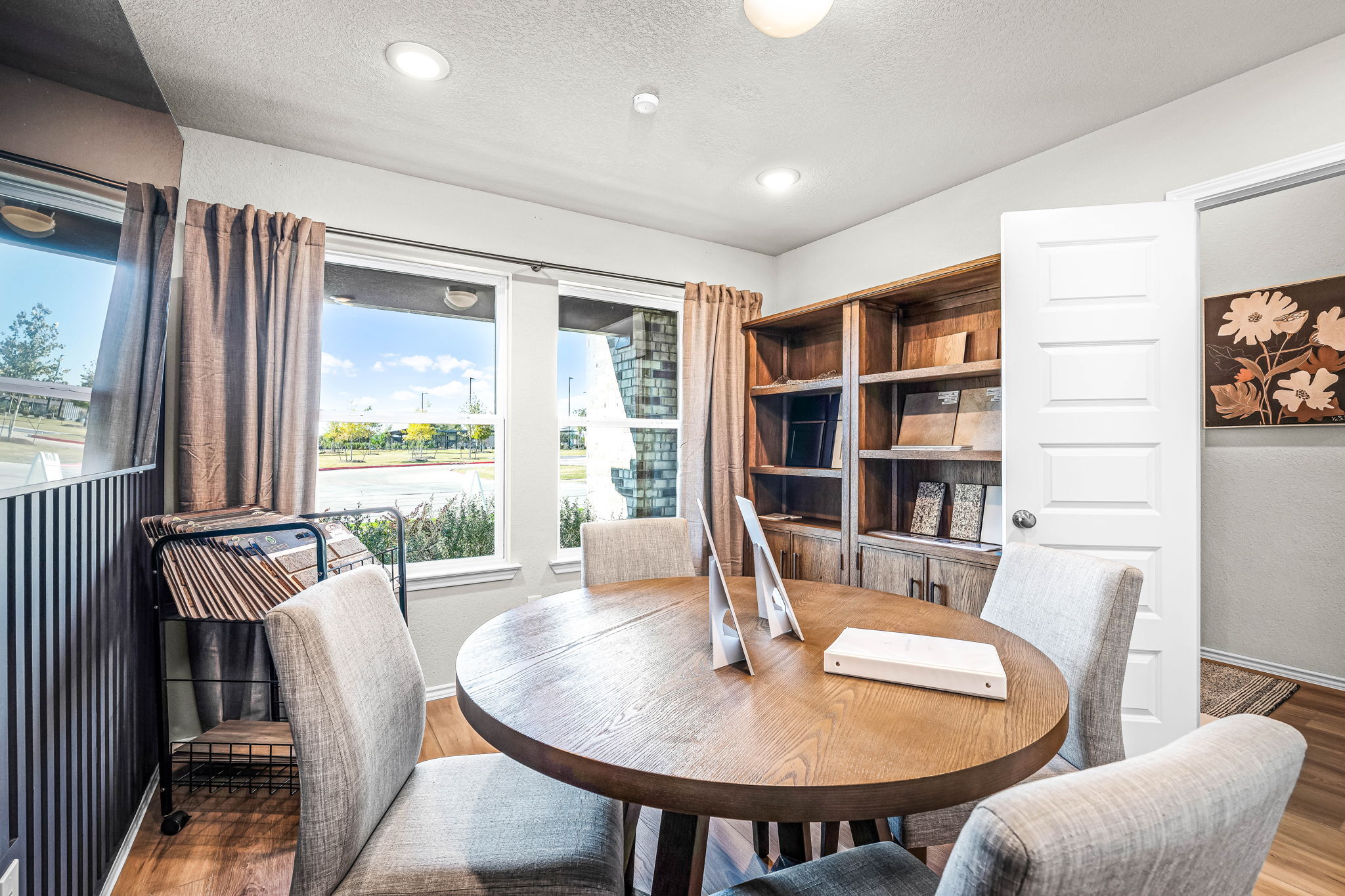 This is the study of the Hawkins plan within the model home in Carillon at 13305 Eppright Trace B...