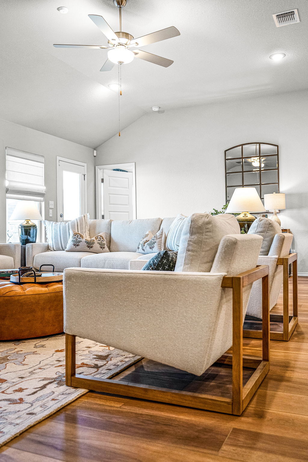 This is the living area of the Hawkins plan and is the model home in Carillon at 13305 Eppright T...