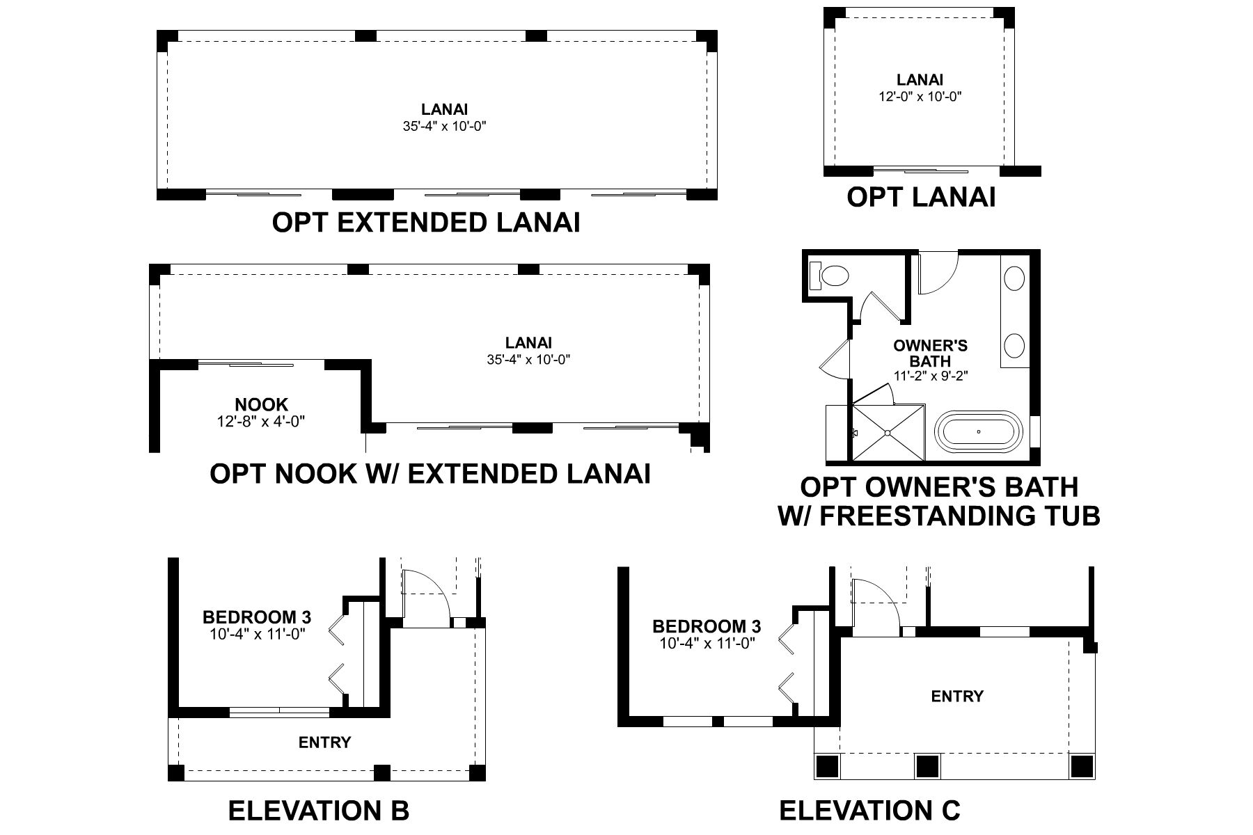 Tranquility First Floor Options