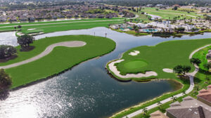 Overview of golf course 