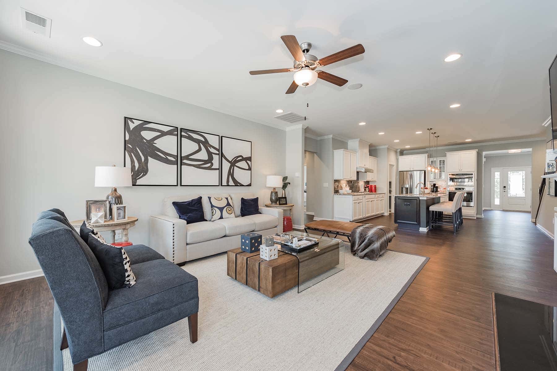 Dark Accent Chair With Light Living Room