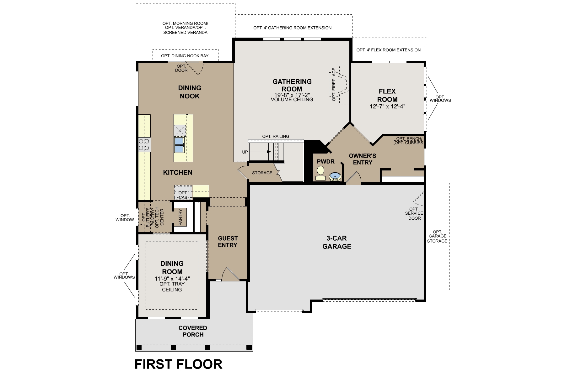 Ainsley II First Floor Options