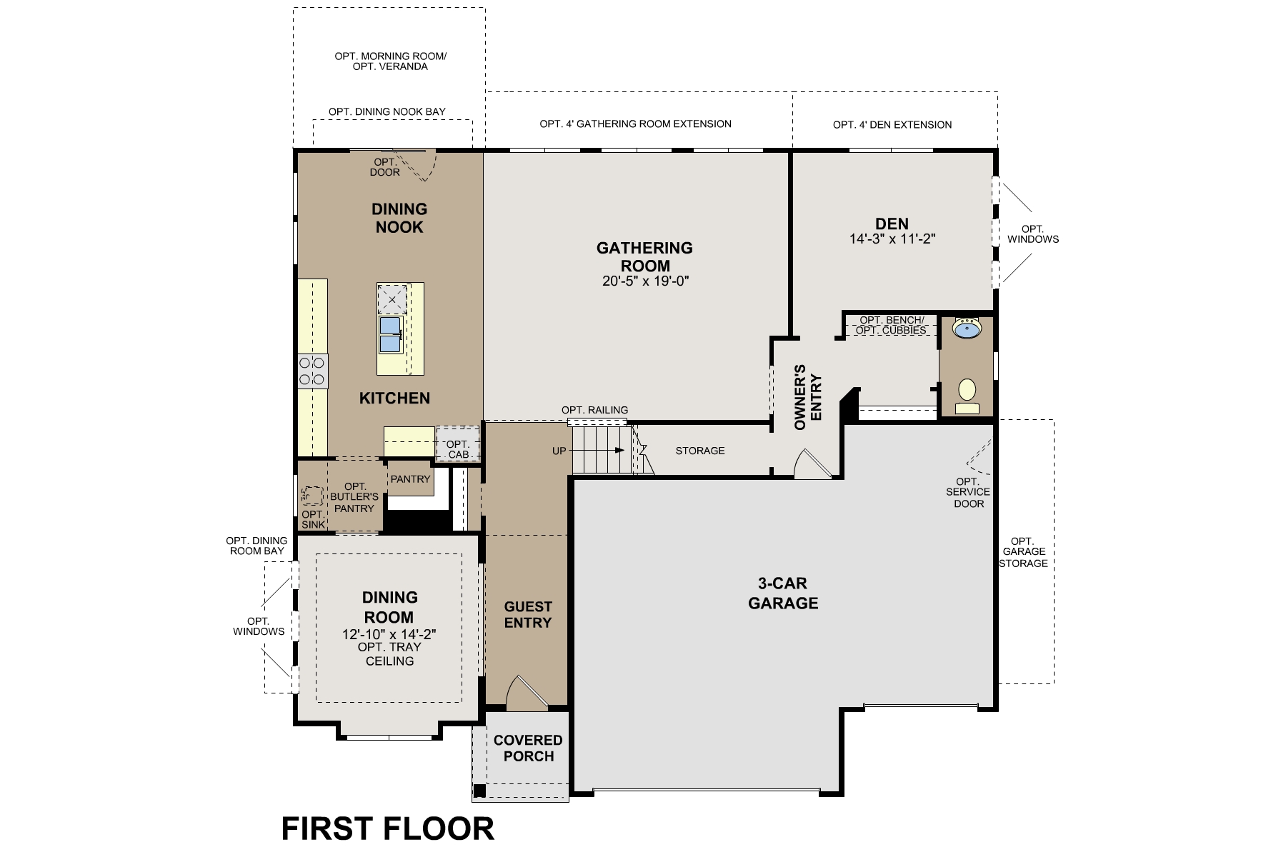 New Homes in Greenwood - The Kensington Slab (Plan) - M/I Homes