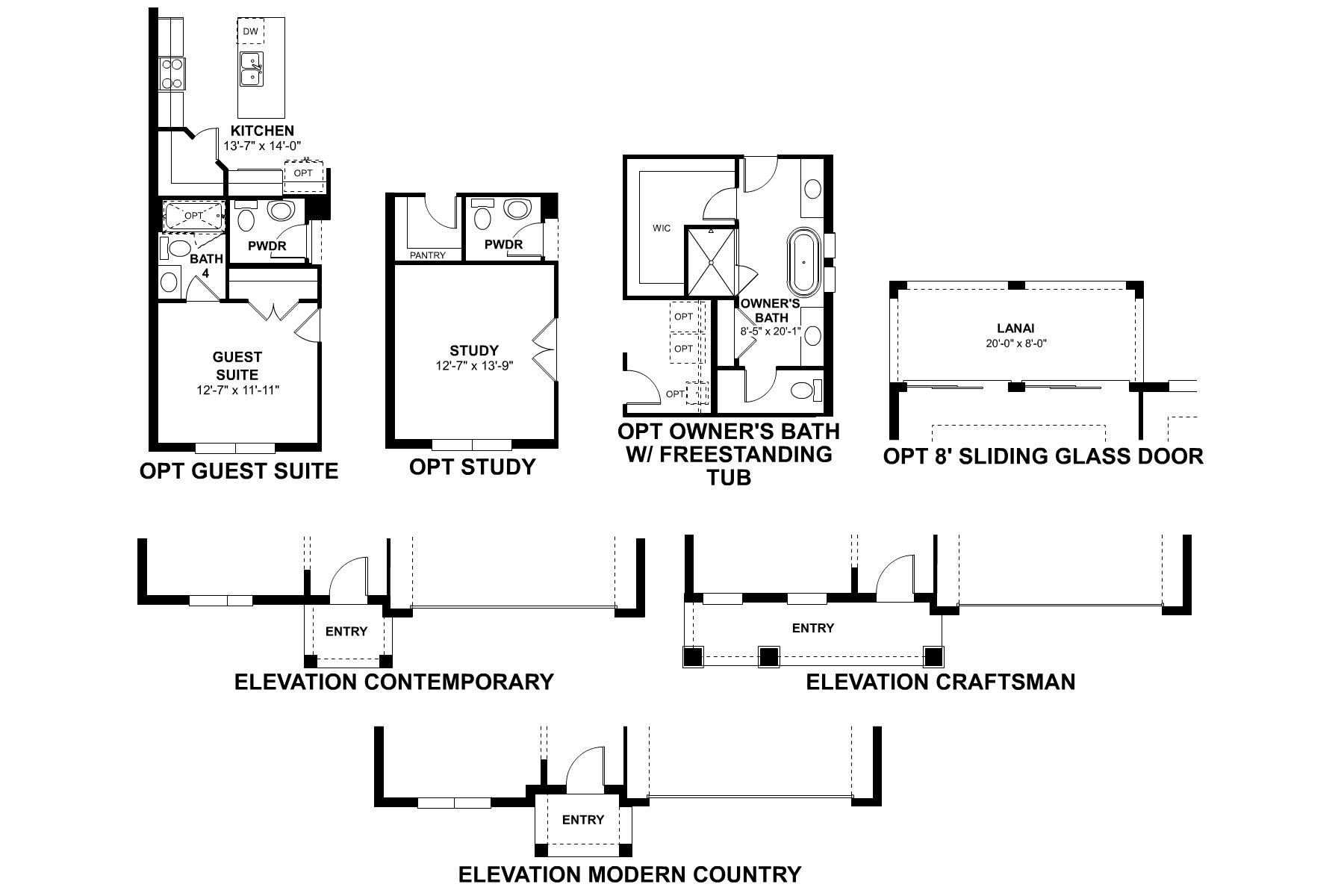 Cambria First Floor Options