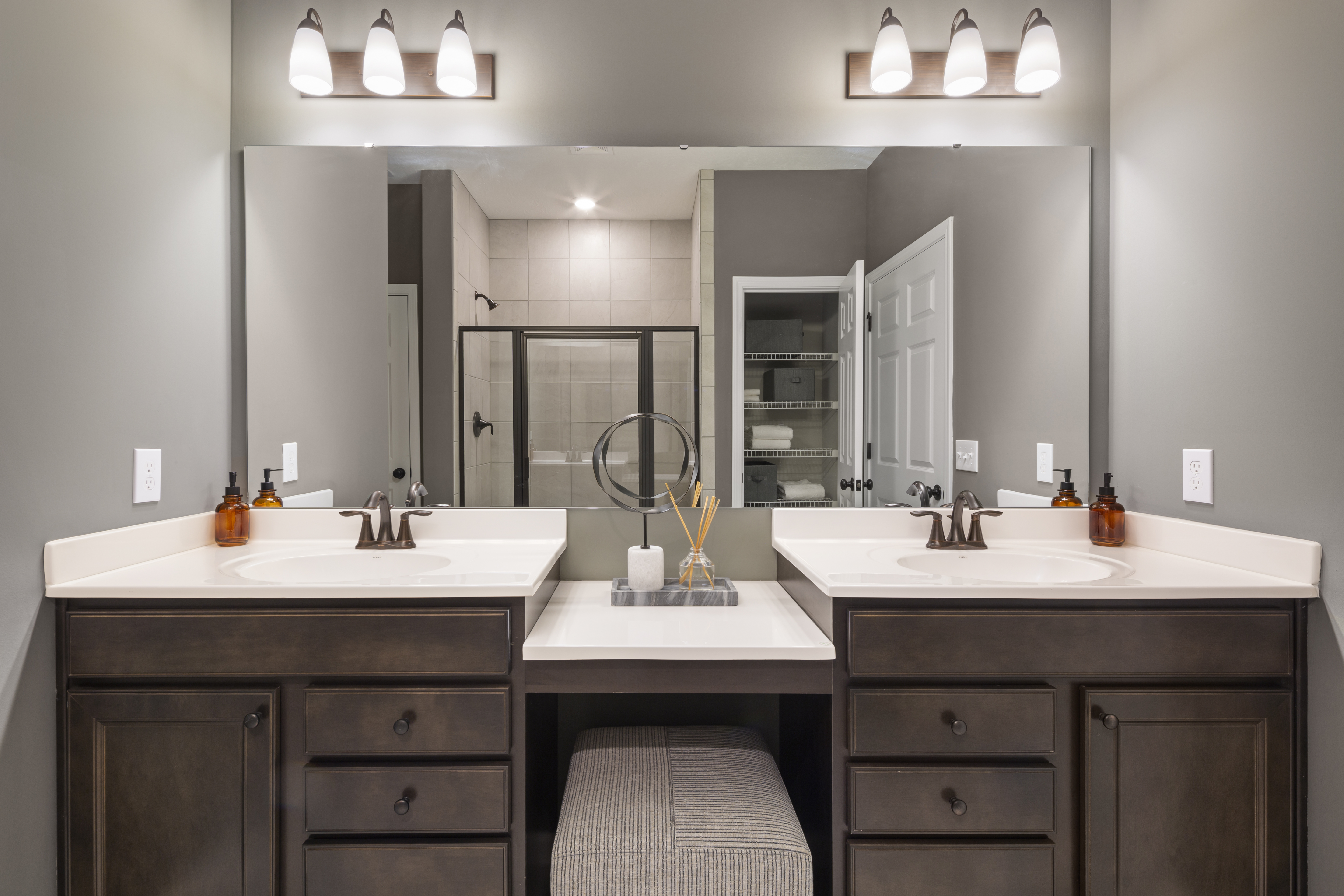 Dual Bathroom Vanity in M/I Homes Model Home