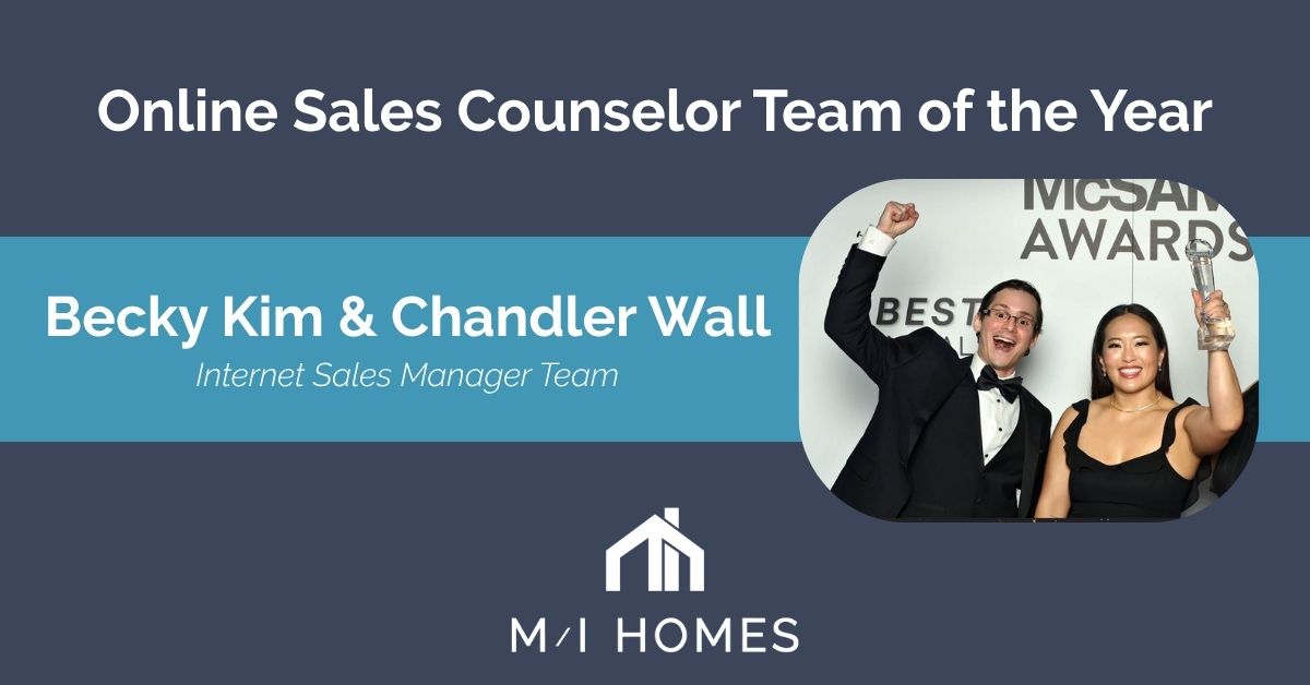 Online Sales counselor team of the year Becky Kim and Chandler Wall