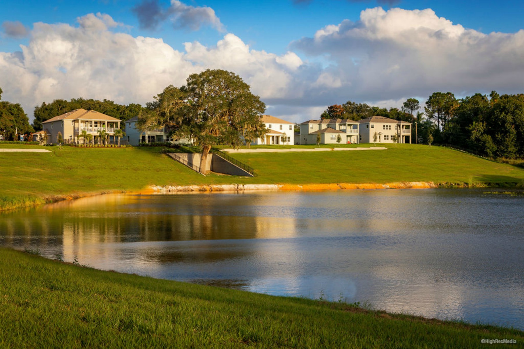 New Home Community With Lake