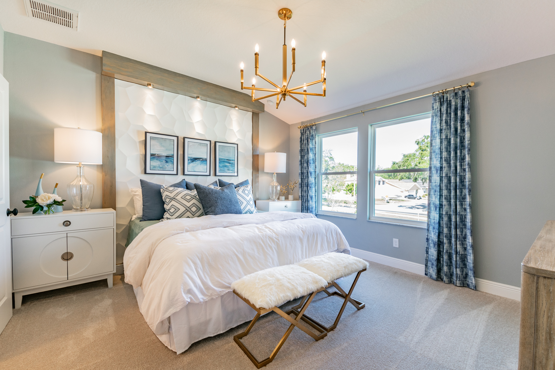 Owner's Bedroom With Gold Accents