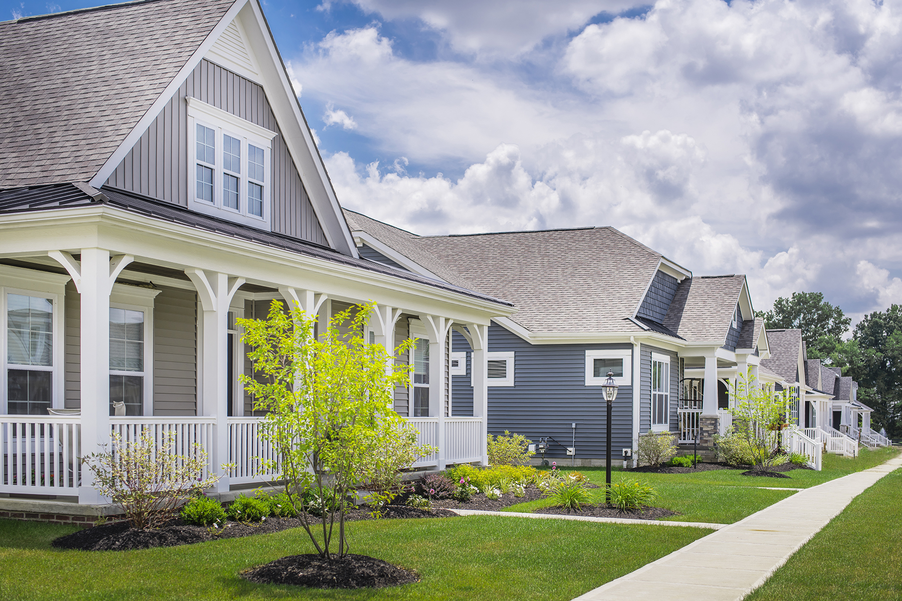 Streetscape of Ranch Homes