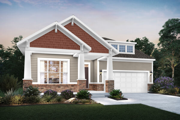 Cooper - Elevation C (Optional Coach Lights and Brick Wainscot)