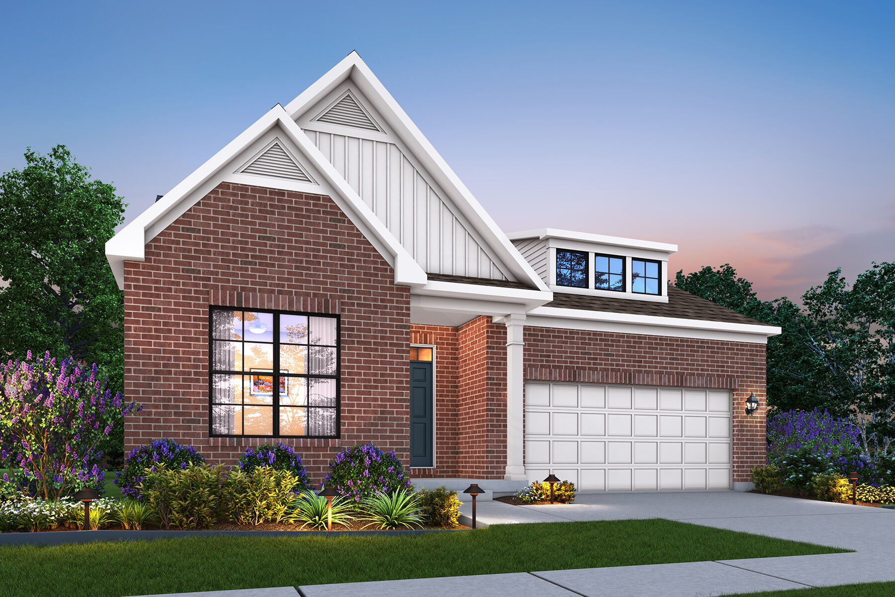 Faulkner - Elevation B (Optional Coach Lights and 