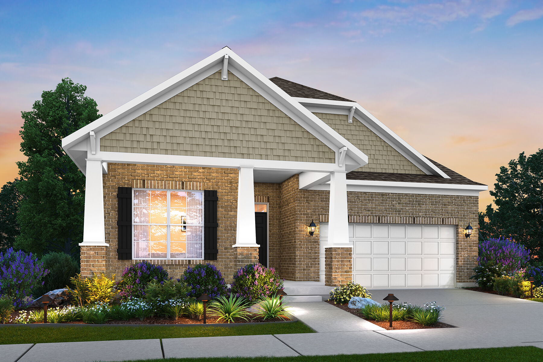 Faulkner - Elevation C (Optional Coach Lights and 