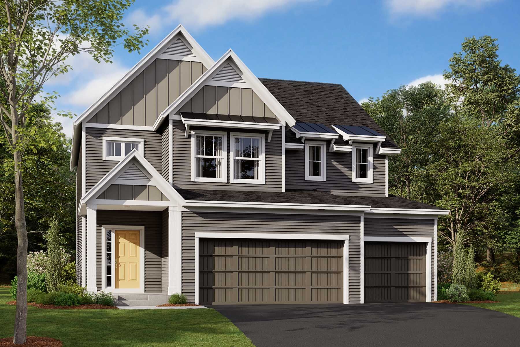 Sophia 3-Car Elevation F