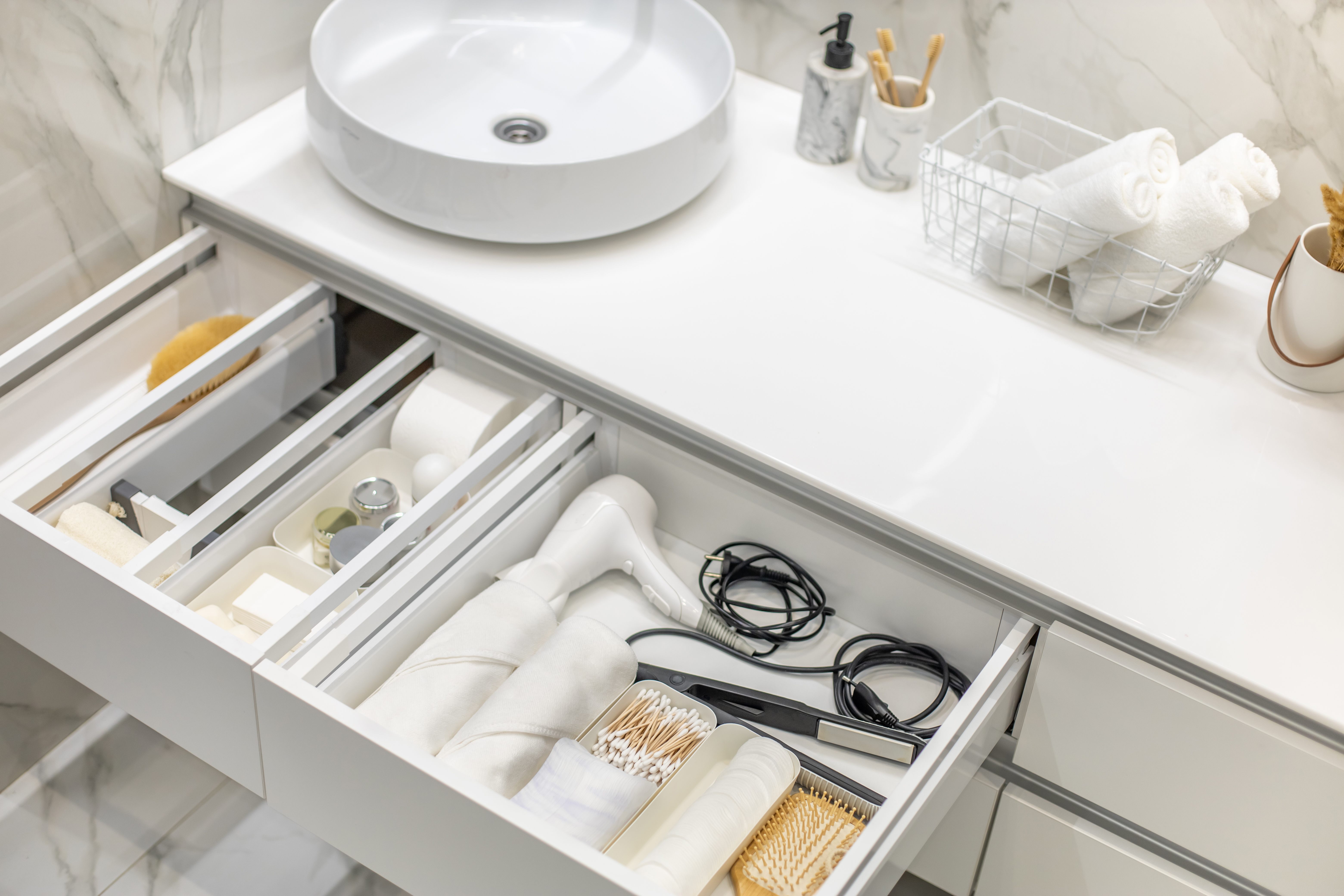 [Organized Bathroom Drawers]