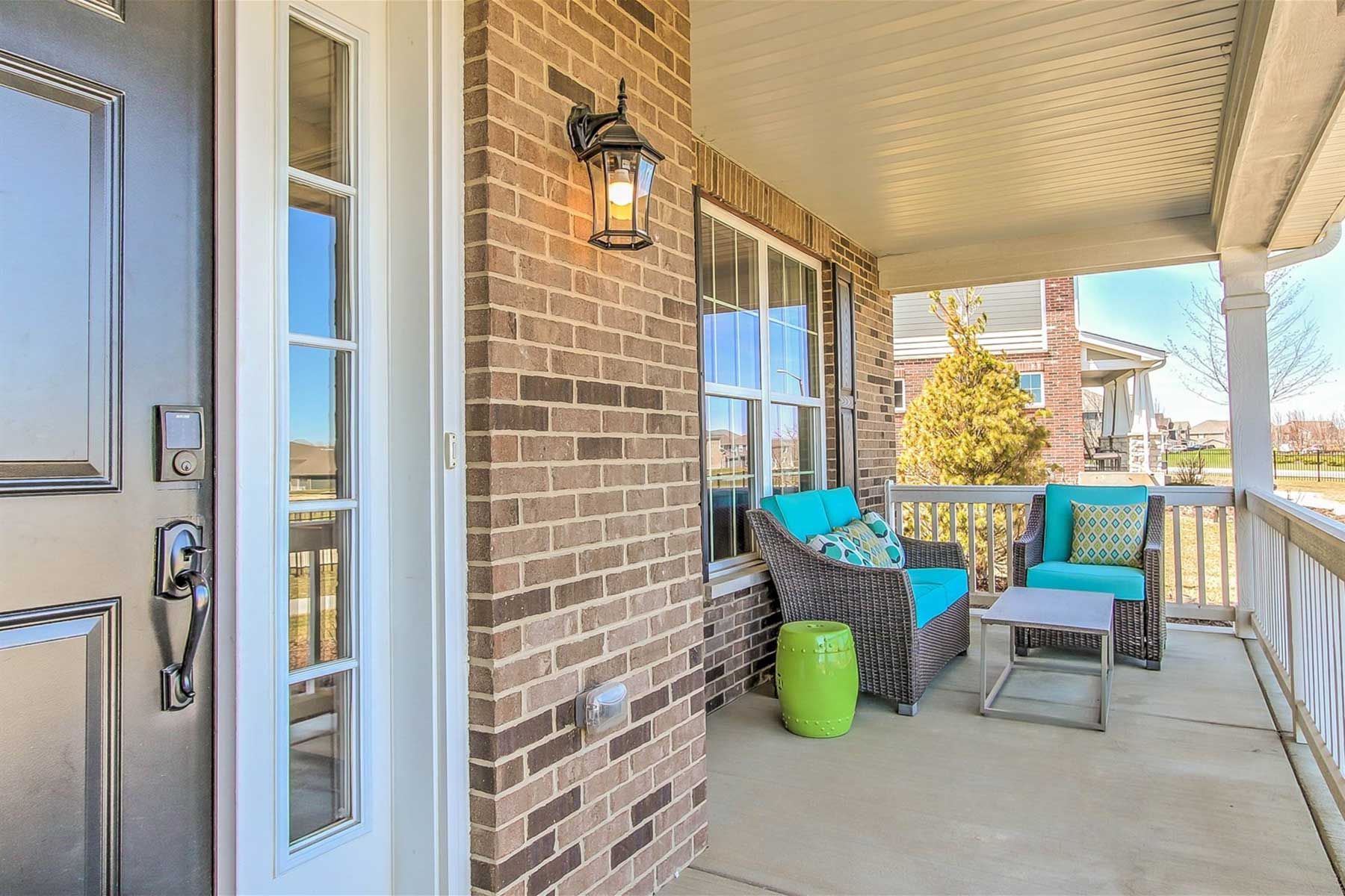 Front Porch With Colorful Furniture