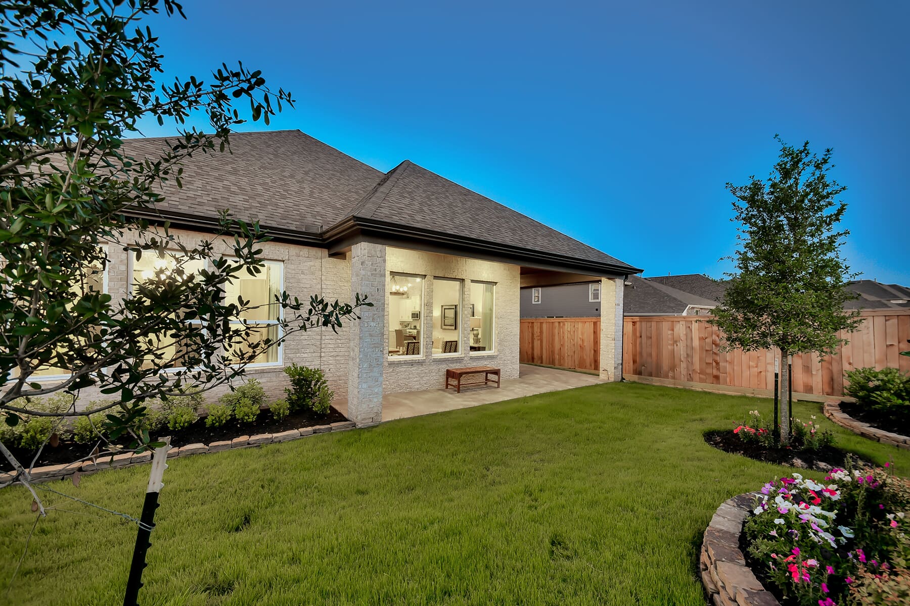 Flower Beds in Backyard