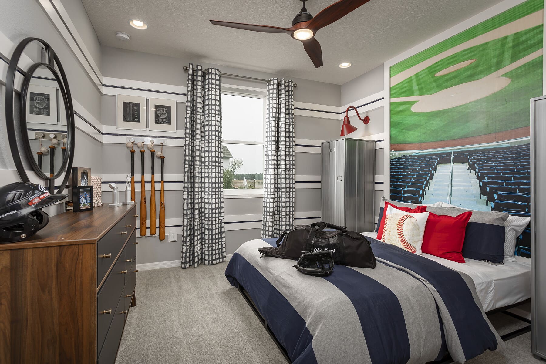 Baseball-Themed Bedroom