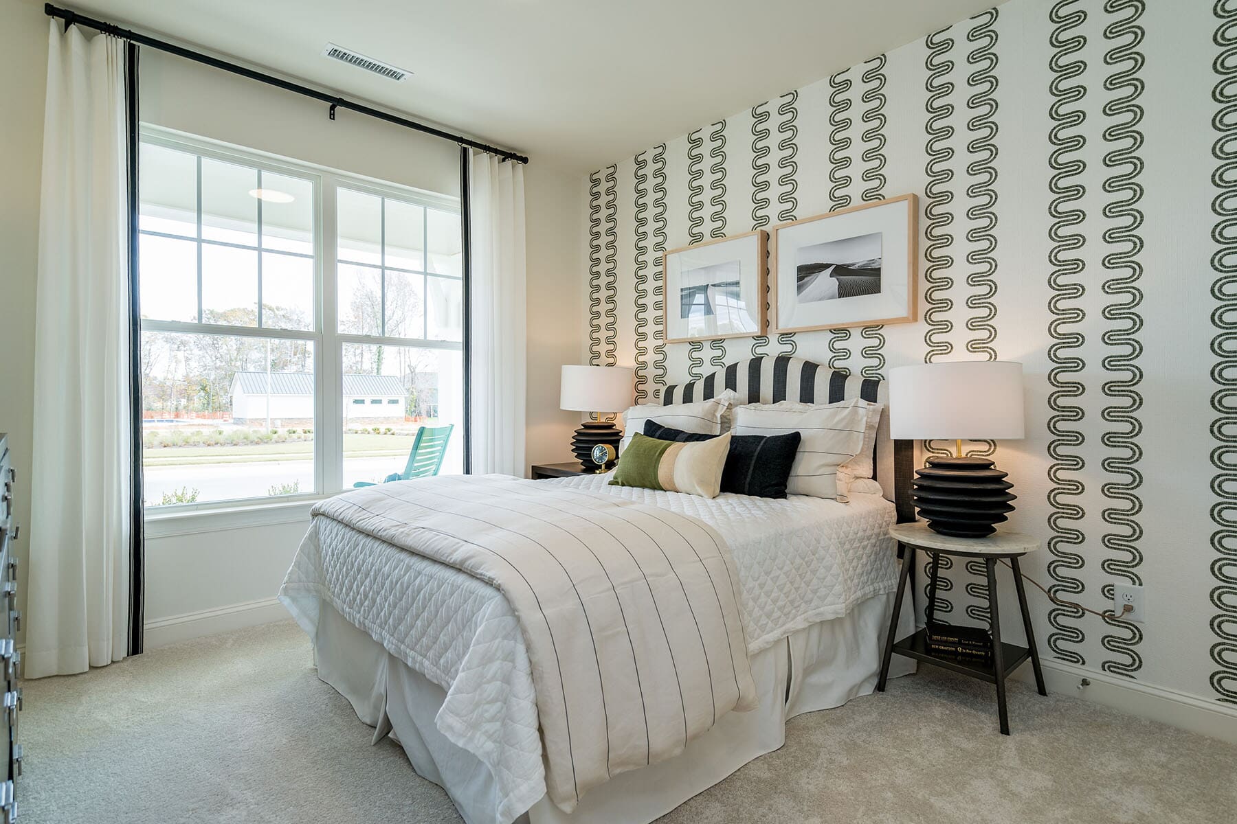 Black and White Guest Room